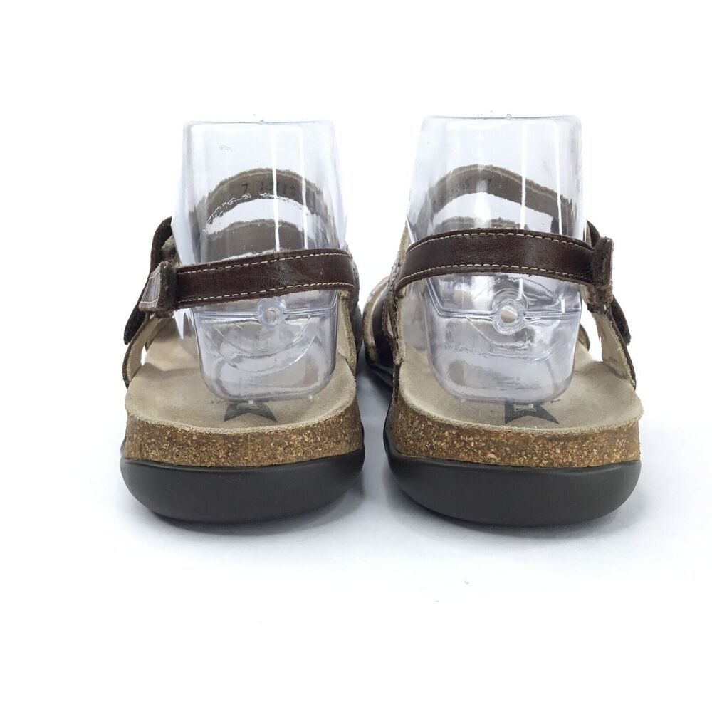 Mephisto Adelie Sandals Womens 41 Brown Snakeskin Printed Leather Cork Cushioned - Picture 7 of 16